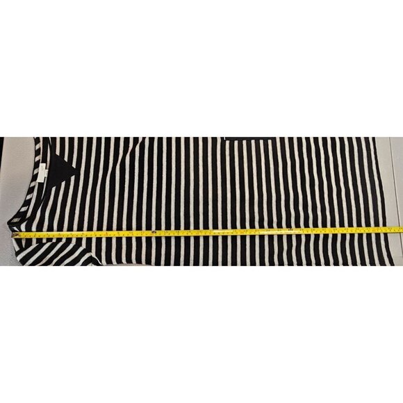 J. Jill Womens XSP Black Grey Knit Striped Shift Dress with Pocket Detail - Picture 10 of 11